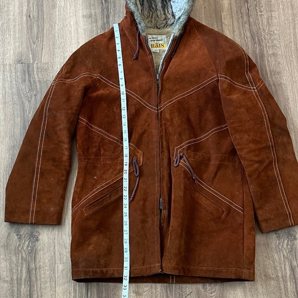 Vintage Genuine Leather Sueded Split Cowhide Jacket by Grais Sz 40 - Picture 7 of 17